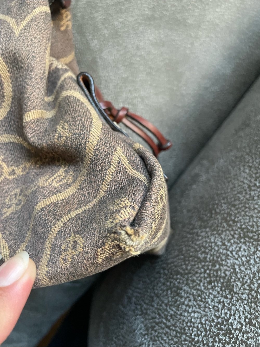 Vintage Dooney & Bourke Heart Print Brown Shoulder Purse and wallet set Y2K 90s - Picture 9 of 10